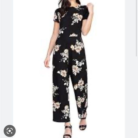 Dex Pants - Dex Burgundy Floral Jumpsuit